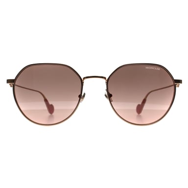 Moncler ML0156-K 28U glanzend roségoud roze bruin zonnebril