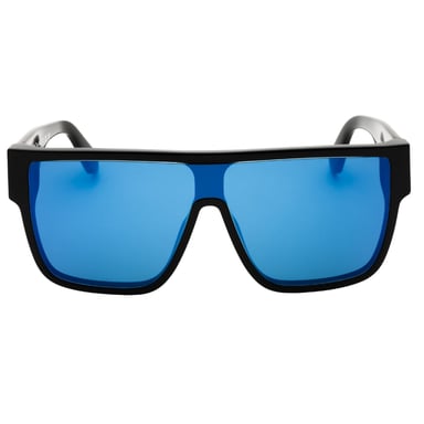 Off-white Syracuse Zonnebril Met Zwart Montuur En Blauwe Spiegel