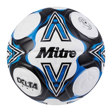 Mitre Delta One Voetbal (Wit/zwart/blauw)