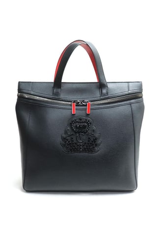 Tweedehands Elegante leren draagtas met veilige ritssluiting