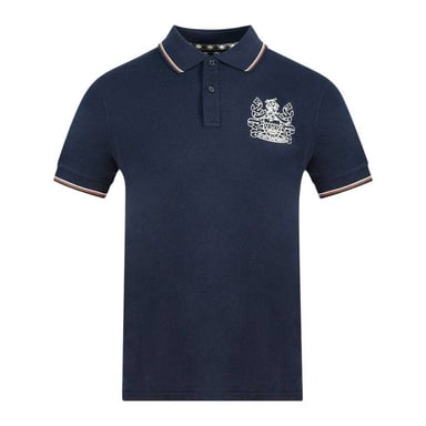 Aquascutum Unisex Adult Aldis Crest Polo Shirt (Navy)
