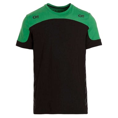 Off White Unisex Volwassen Diagram Logo T-Shirt (Groen/Zwart)