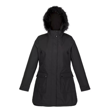Regatta Dames/Dames Sabinka parka met bontrand (Zwart)
