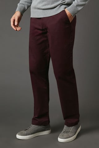 Burgundy Premium Chino Trousers
