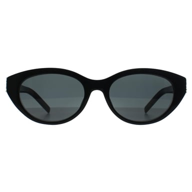 Saint Laurent Ovaal Vrouwen Glimmend Donker Havana Grijs SLM148
