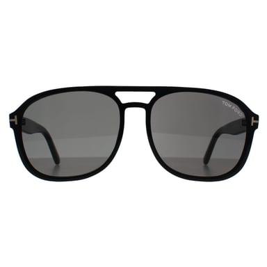 Tom Ford Aviator Heren Glimmend Zwart Donkergrijs Rosco FT1022