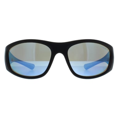 Arnette Wrap Heren Mat Zwart Blauw Spiegel Gepolariseerd AN4331 Ilum