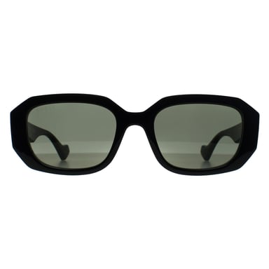 Gucci Rechthoek Dames Glimmend Zwart Grijs Licht Spiegel GG1535S