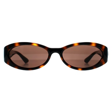 Gucci Ovaal Vrouwen Glimmend Donker Havana Donker Bruin GG1660S
