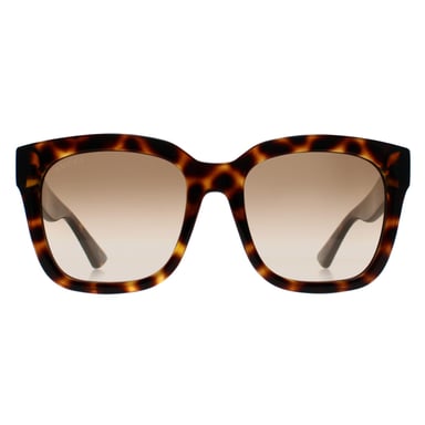 Gucci Vierkant Dames Glimmend Gevlekt Havana Bruin Kleurverloop GG1338S