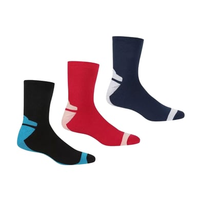 Regatta Dames/dames sokken voor laarzen (Zwart/Kersenroze/Navy)