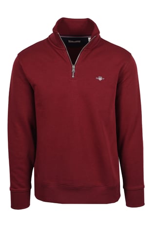 Gant Reg Shield Half Zip Sweat Plumped Red