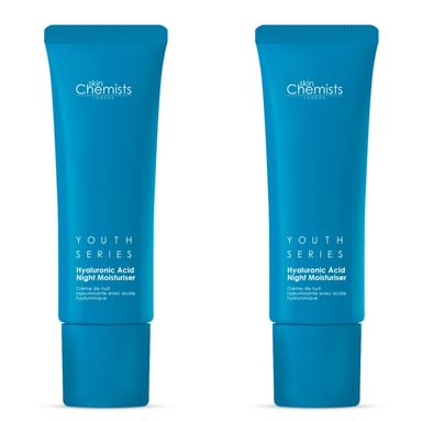 skinChemists Jeugdserie 1% Hyaluronzuur Nachtcrème 50ml x 2 Duo-pakket
