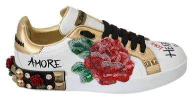 Pailletten Roze Sneakers Met Nieten