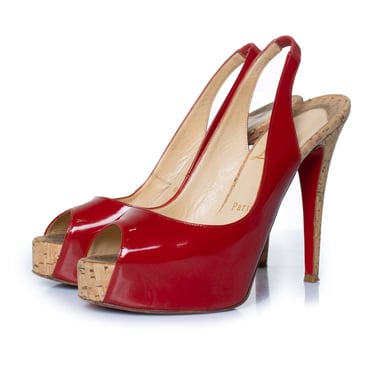 Christian Louboutin lakleren sandalen