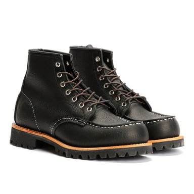 Red Wing Roughneck 6" Moc Toe Leren Zwarte Herenlaarzen