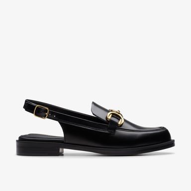 Straven Sling Black Leather Schoenen