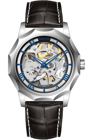 Invicta Objet D Art 69126 Heren Horloge - Automatisch Uurwerk - Roestvrij Staal met zilveren Wijzerplaat - 42mm
