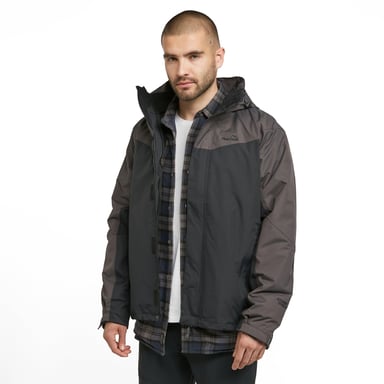 Peter Storm Men's Lakeside 3 in 1 Waterproof Jacket with Rollaway Hood, Hiking Raincoat