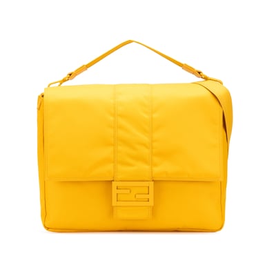 Handtas Gele Fendi Logo