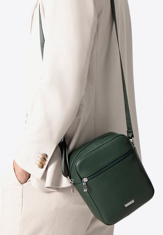 Wittchen Heren Kleine Messenger Bag in Groen Eco-leer