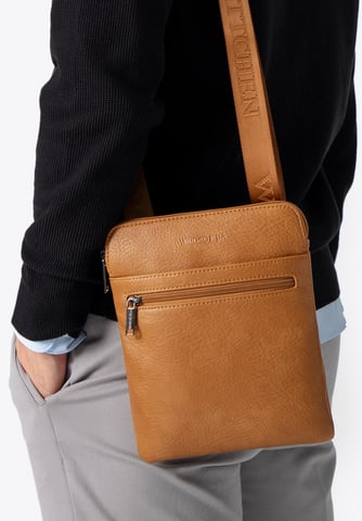 Wittchen Heren Kleine Messenger Bag in Imitatieleer Bruin