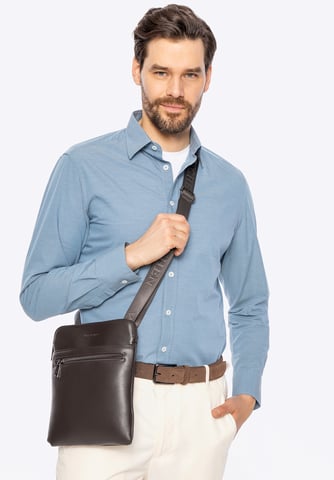 Wittchen Heren Messenger Bag in Imitatieleer Donkerbruin Eco-leer