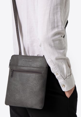Wittchen Heren Kleine Messenger Bag in Grijs Kunstleer