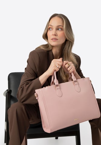 Wittchen Dames 14, 5" Laptoptas in Imitatieleer Roze