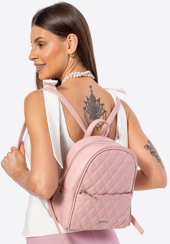 Wittchen Damesrugzak van imitatieleer met stiksels Roze Eco-leer