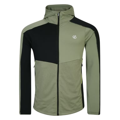 Dare 2B Heren Assimilate Core Stretch Hooded Midlayer (Olie Groen/Groen Algen/Zwart)