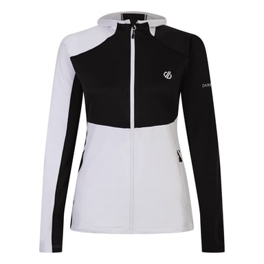 Dare 2B Dames/Dames Convey II Hooded Core Stretch Midlayer (Wit/zwart)