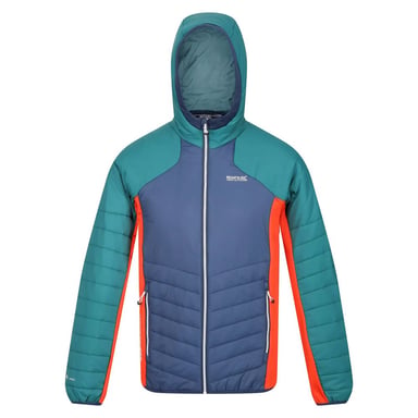 Regatta Heren Trutton Hooded Soft Shell Jacket (Admiraalblauw/Pacifisch groen)