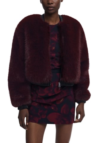 Faux Fur Bordeau Jacket