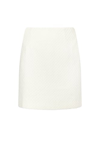 Faina Minirok van bouclé Dames wolwit