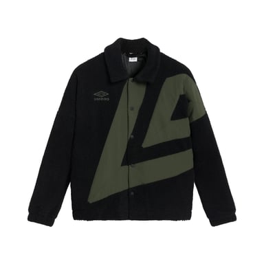 Umbro Heren Fleece Coach Jas (Zwart/Draagtas)