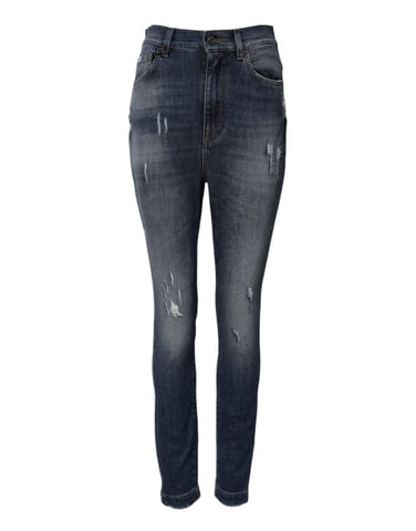 Versleten Gescheurde Skinny Jeans