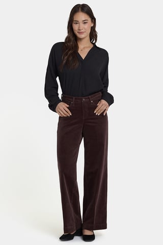 Teresa Wide Leg Corduroy Trouser | Bitter Chocolate