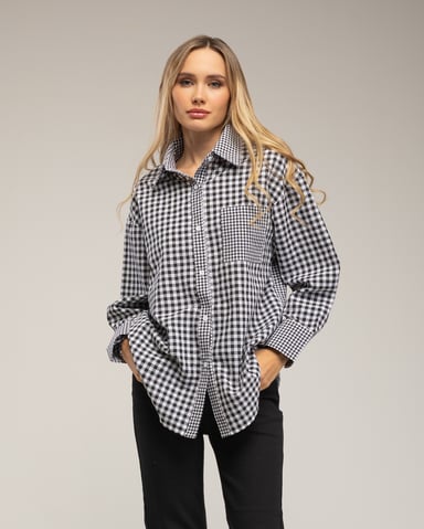 Oversized geruite overhemd