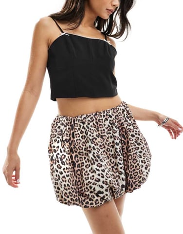 ASOS DESIGN bubbeltubkjol i djurmönster