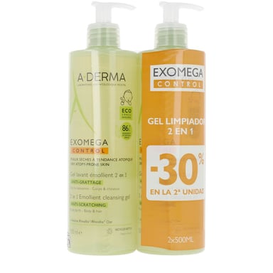 Exomega Control Emollient Gel 2in1 Verpakking 2 X 500 ml