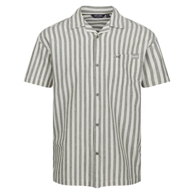 Regatta Heren Shorebay II gestreept shirt met korte mouwen (Fauna/Antiek Wit)