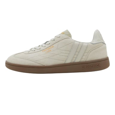 Patrick Mens Lyon Suede Cupsole Trainers (Off White/Gum)