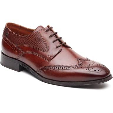 Base London Steeple Brogue Leren Heren Burnt Tan Brogues Schoenen
