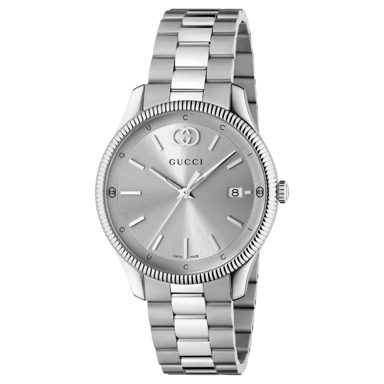 Gucci YA1264232 G-Timeless Zilveren Wijzerplaat Herenhorloge