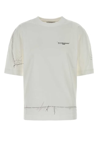 Witte Katoenen Oversized T-shirt