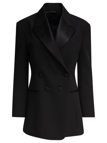 Plissé Dubbele Breasted Blazer