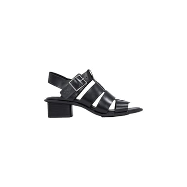 Calvin Klein Jeans Zwarte Polyester Platter Sandalen
