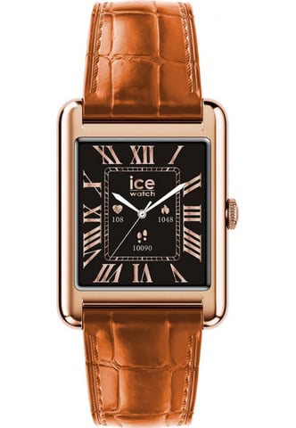 Ice Watch Ice Smart Tk 2.0 - Rose-gold - Cognac Croco Unisex Horloge Bruin 025383