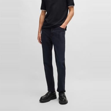 Heren Boss Tapered-Fit jeans in donkerblauw